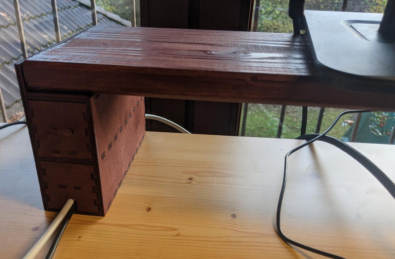 Monitor stand made from plywood