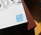 Rubber stamp logo