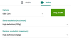 Google meet settings video