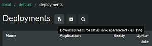 Kube web view download tsv